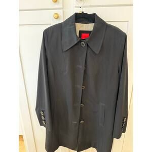 Vintage Black '90's Esprit Mac Trench Jacket Size L
